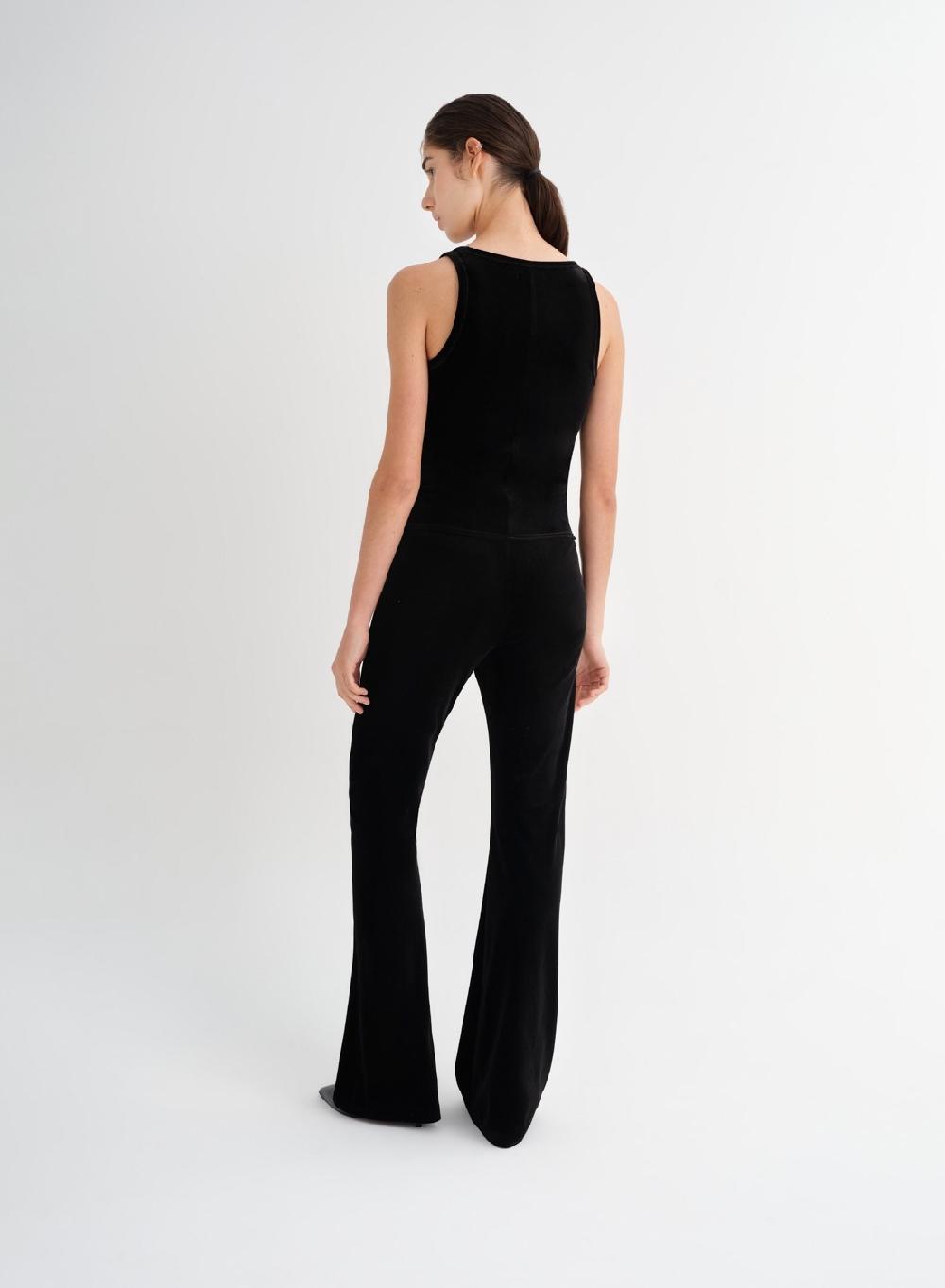 Etiqueta negra Musculosa terciopelo spandex COMPRAR AHORA