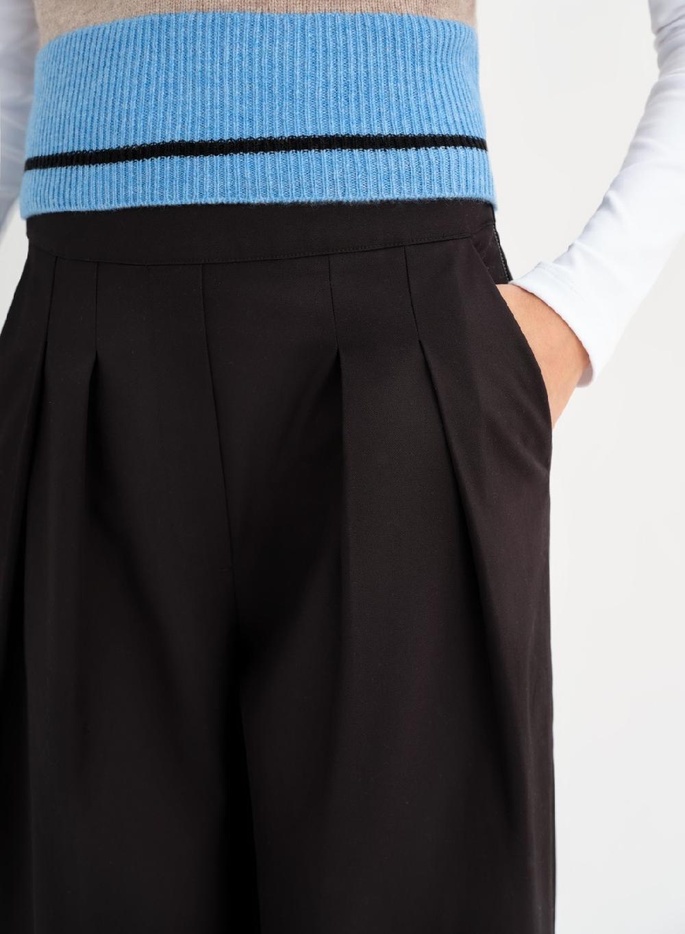 Etiqueta negra Pantalon gabardina Libre de impuestos