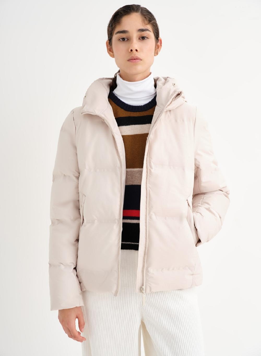 Etiqueta negra Campera corta pluma Outlet online