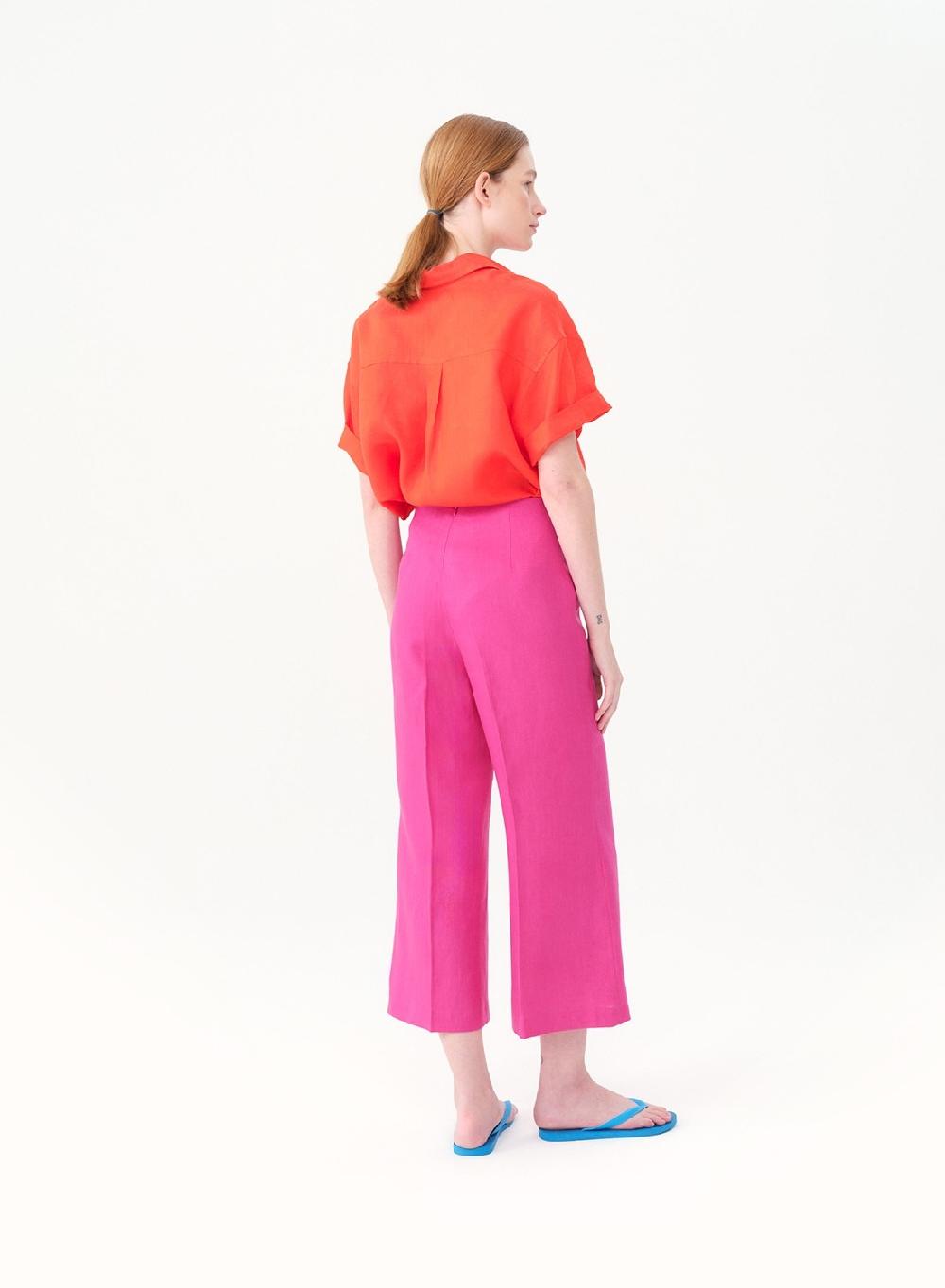 Etiqueta negra Pantalon oxford lino Gran oferta