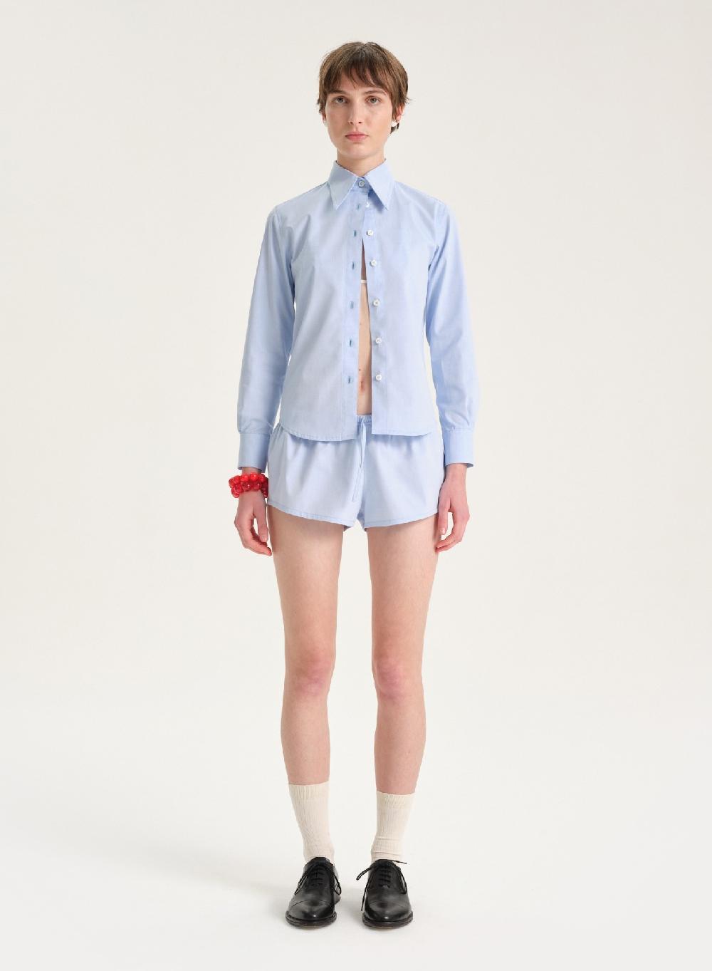 Etiqueta negra Camisa oxford Precio de fábrica