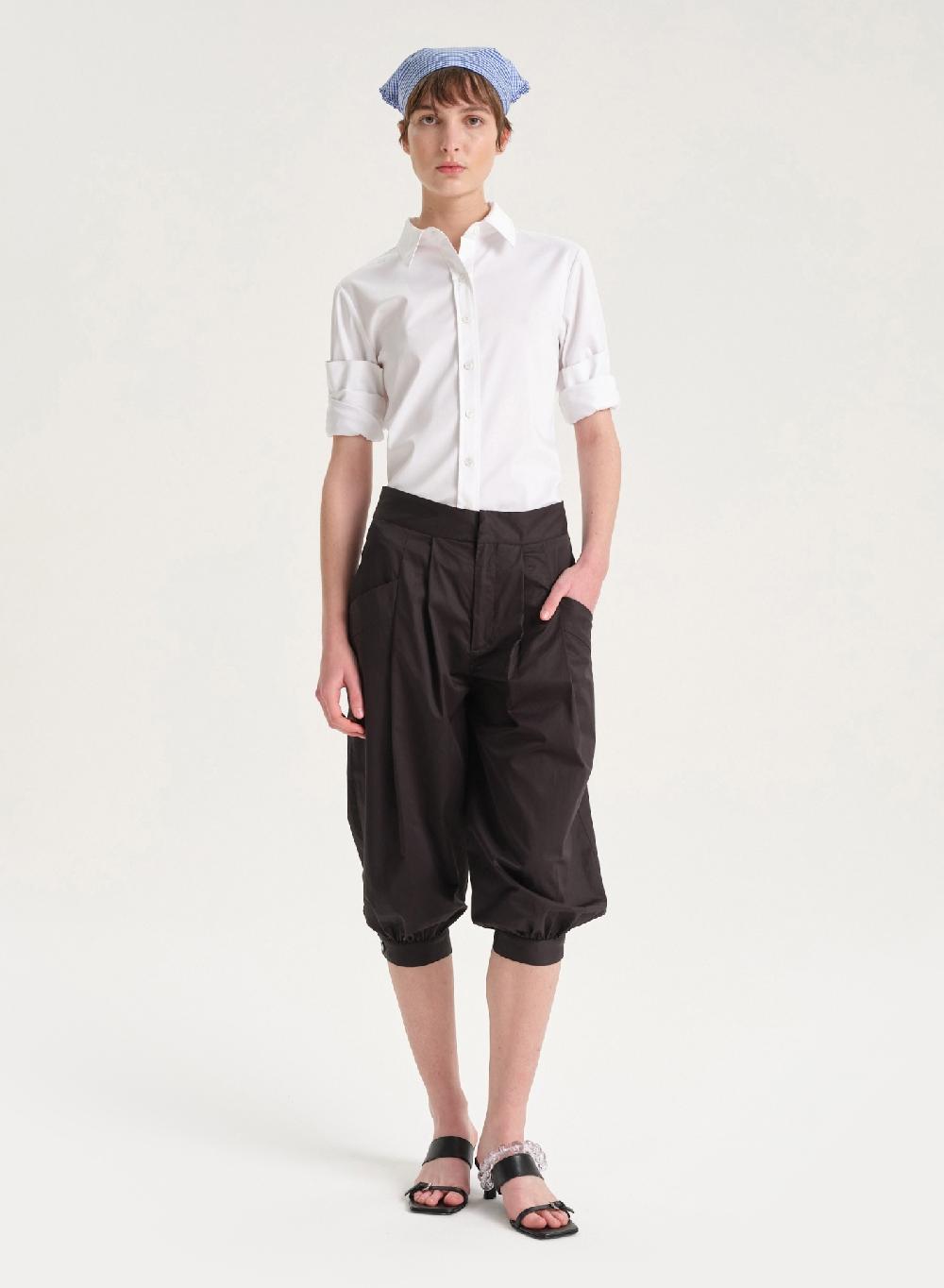 Etiqueta negra Camisa poplin entallada