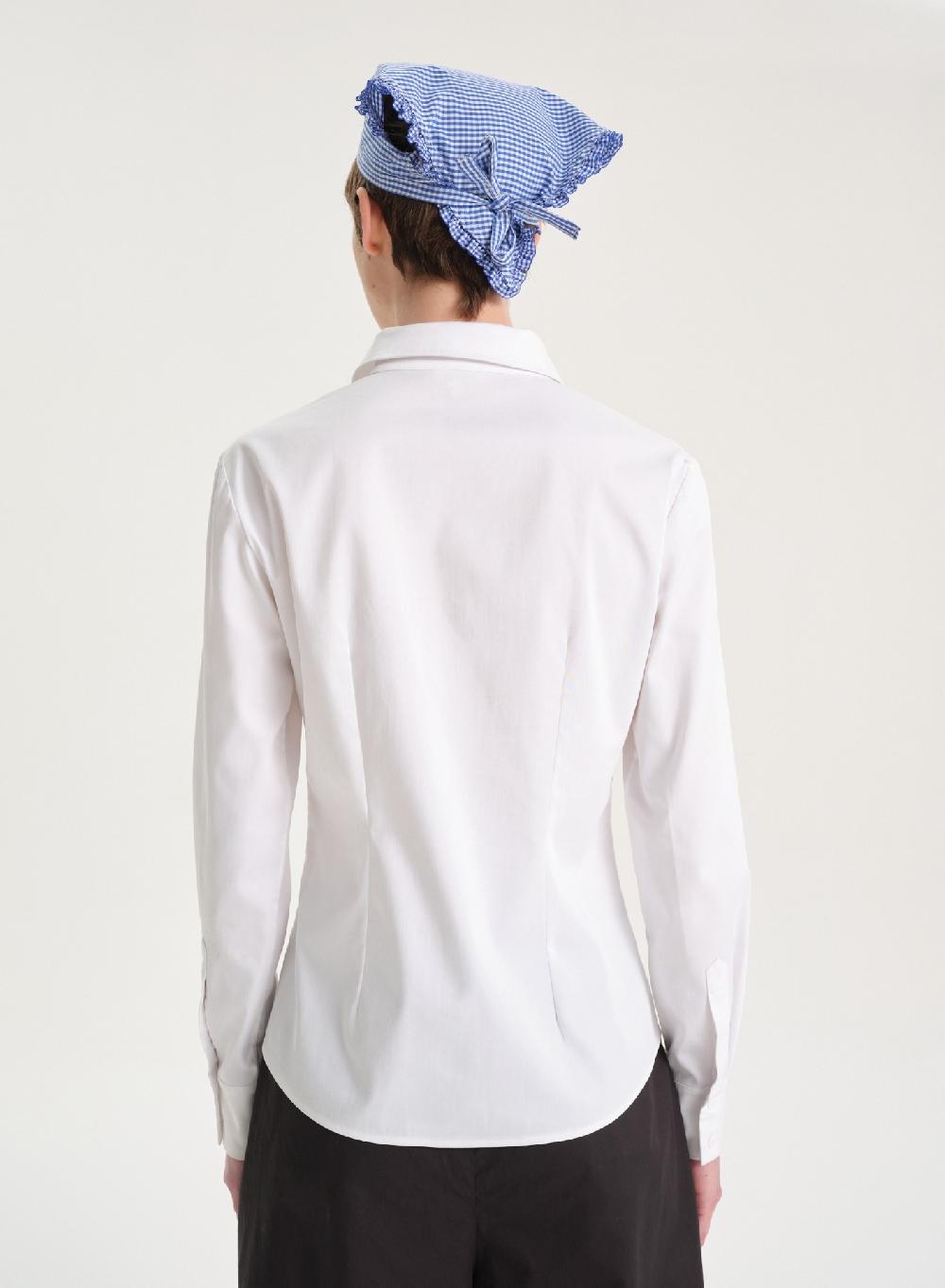 Etiqueta negra Camisa poplin entallada Promoción por tiempo limitado