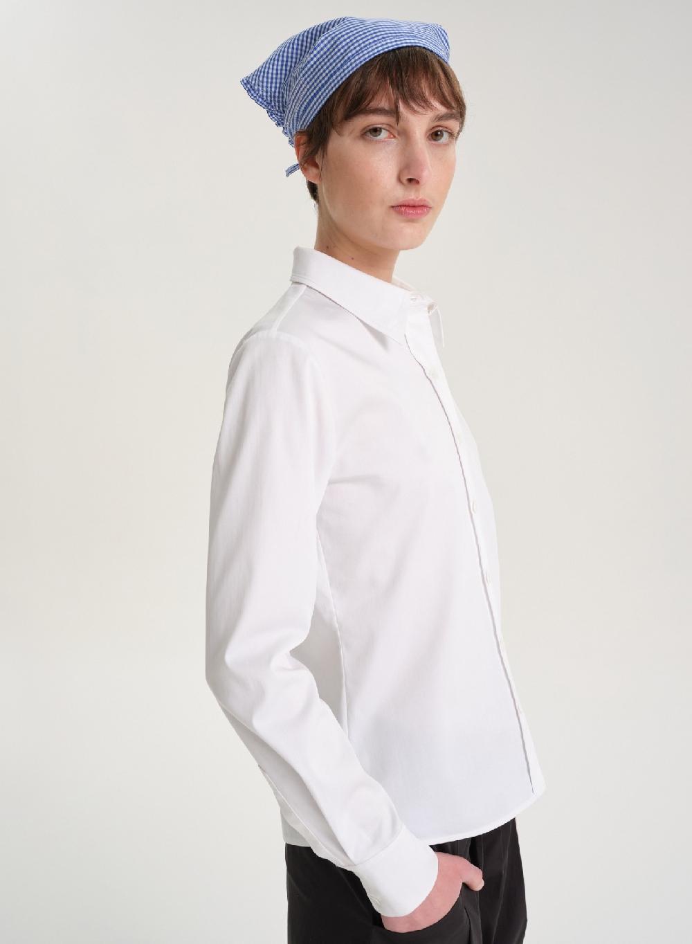 Etiqueta negra Camisa poplin entallada Promoción por tiempo limitado