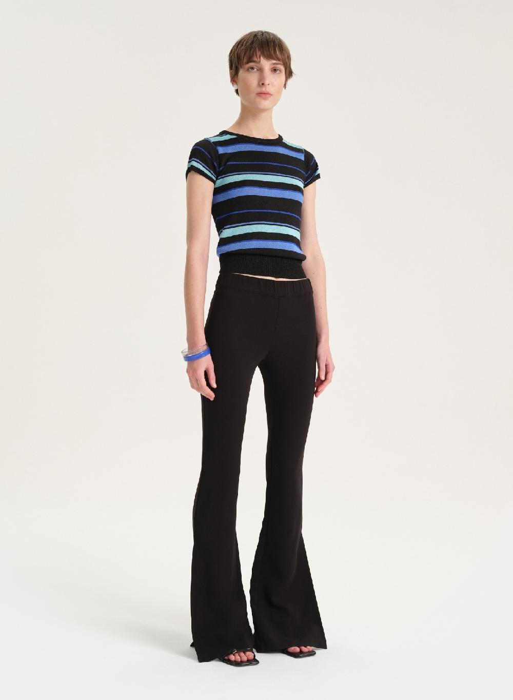 Etiqueta negra Pantalon viscosa Oferta exclusiva