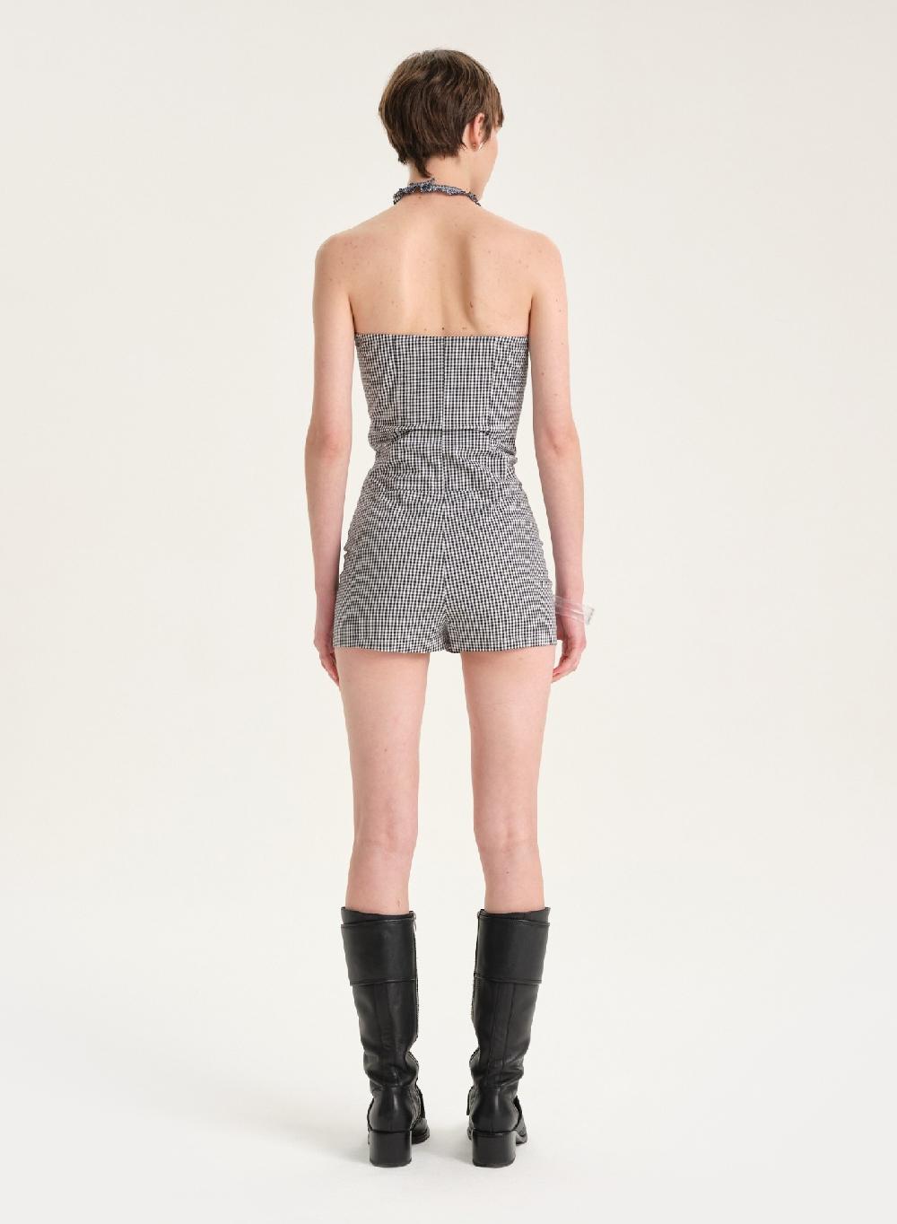 Etiqueta negra Entero strapless poplin En línea