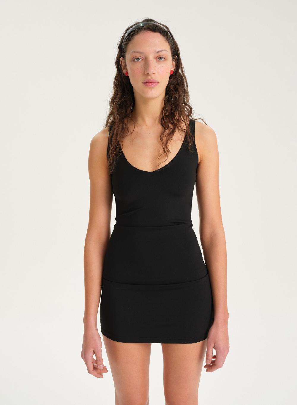 Etiqueta negra Vestido punto Ofertas