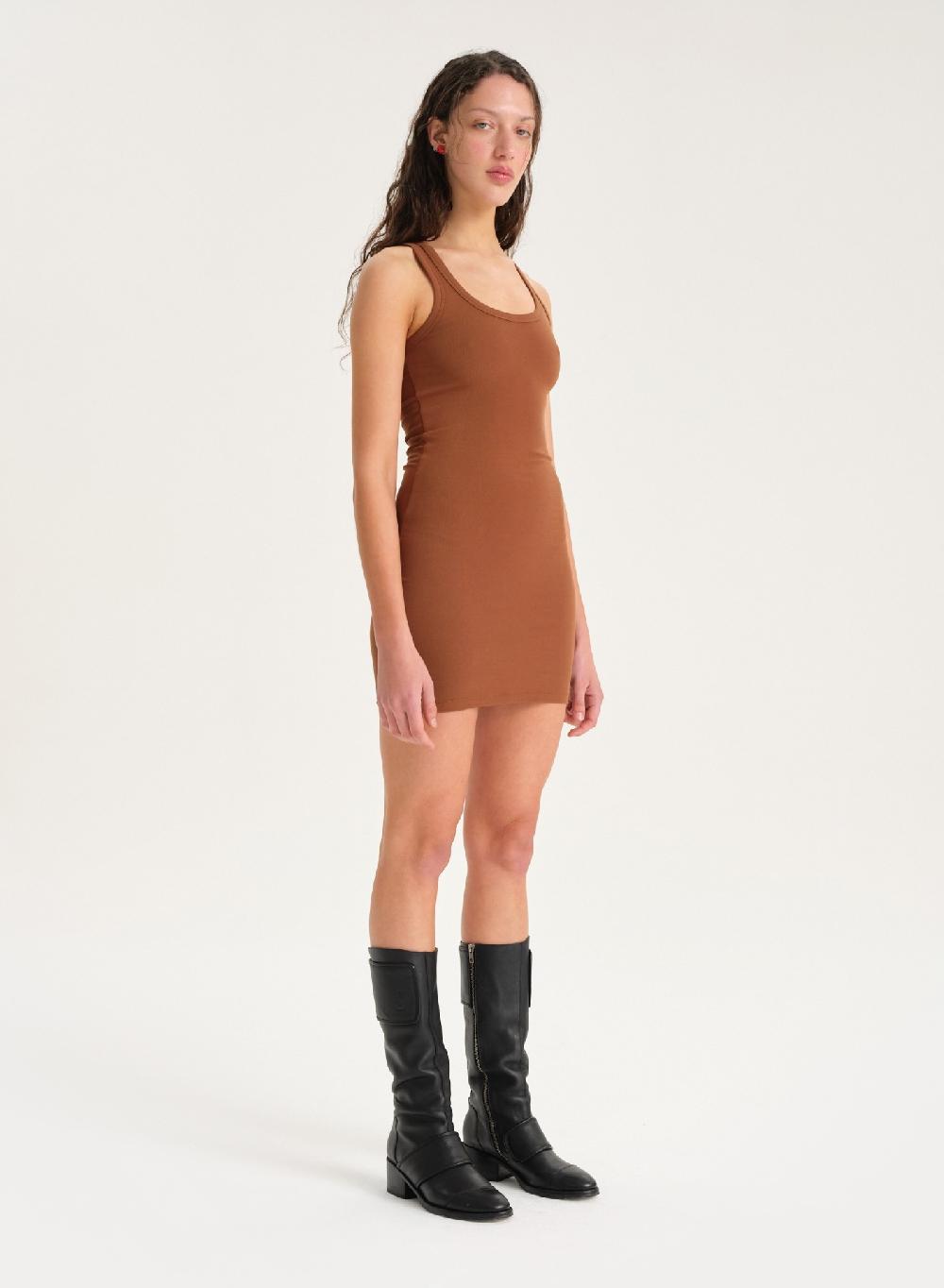 Etiqueta negra Vestido Rib Rebajas de fábrica