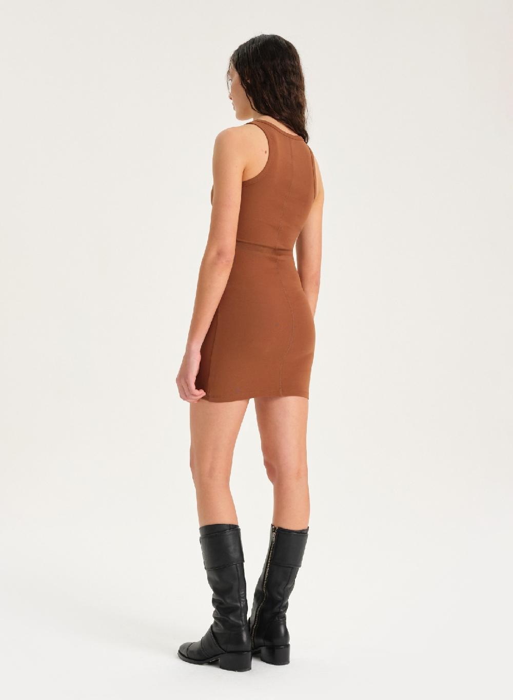 Etiqueta negra Vestido Rib Rebajas de fábrica