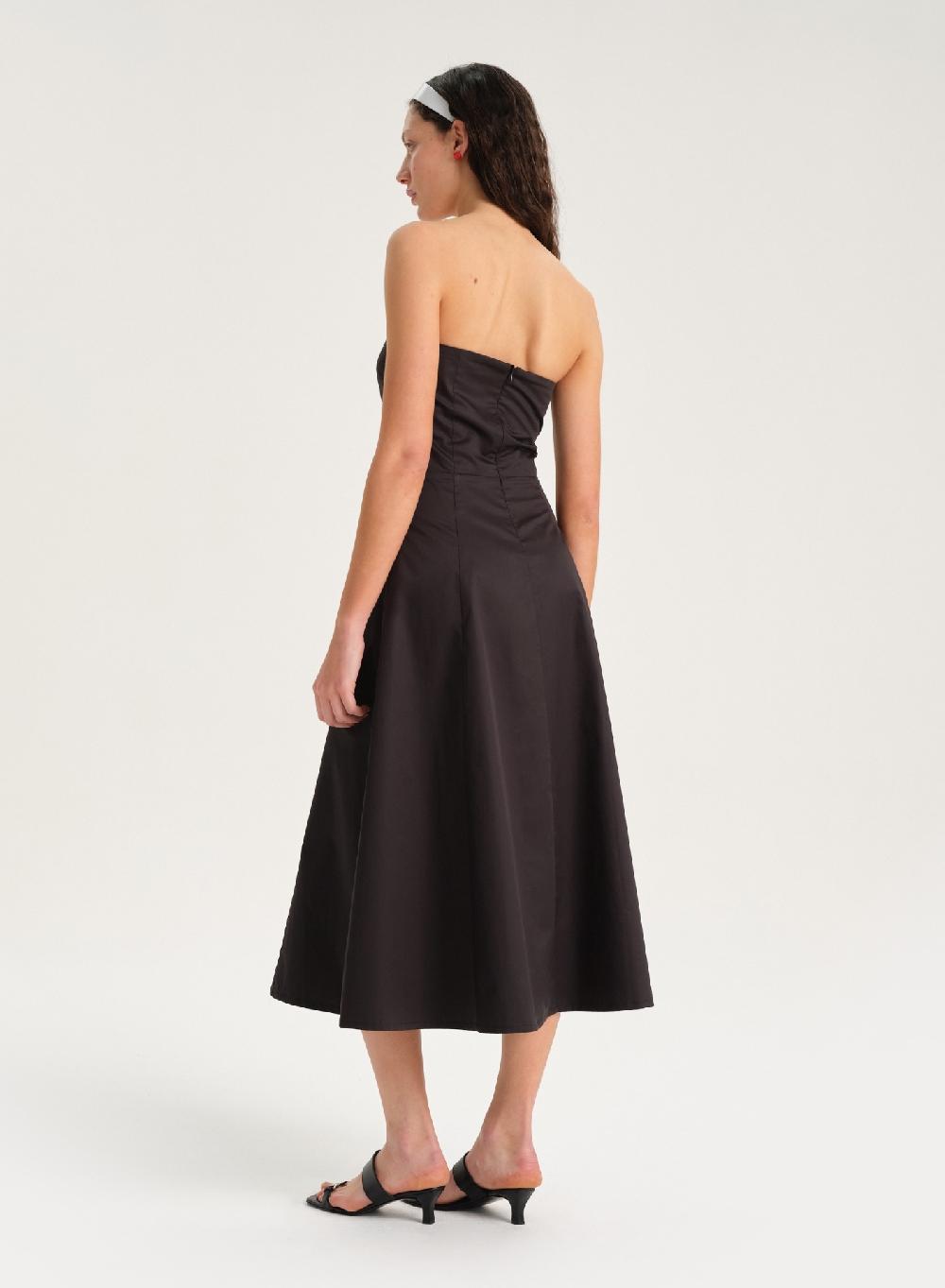 Etiqueta negra Vestido strapless poplin Los más vendidos