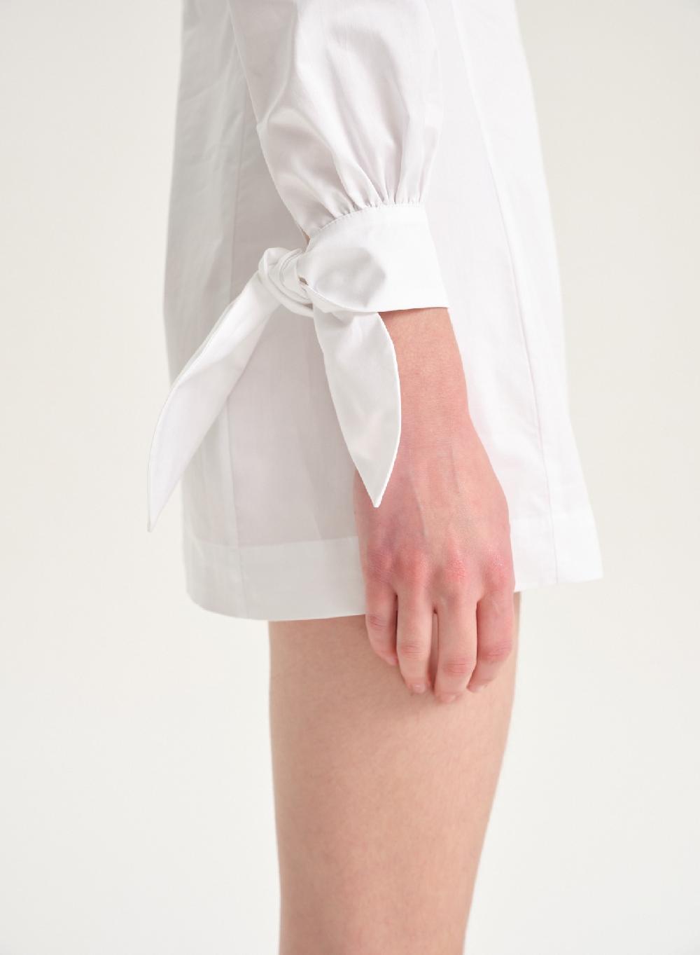 Etiqueta negra Vestido manga larga poplin Descuento