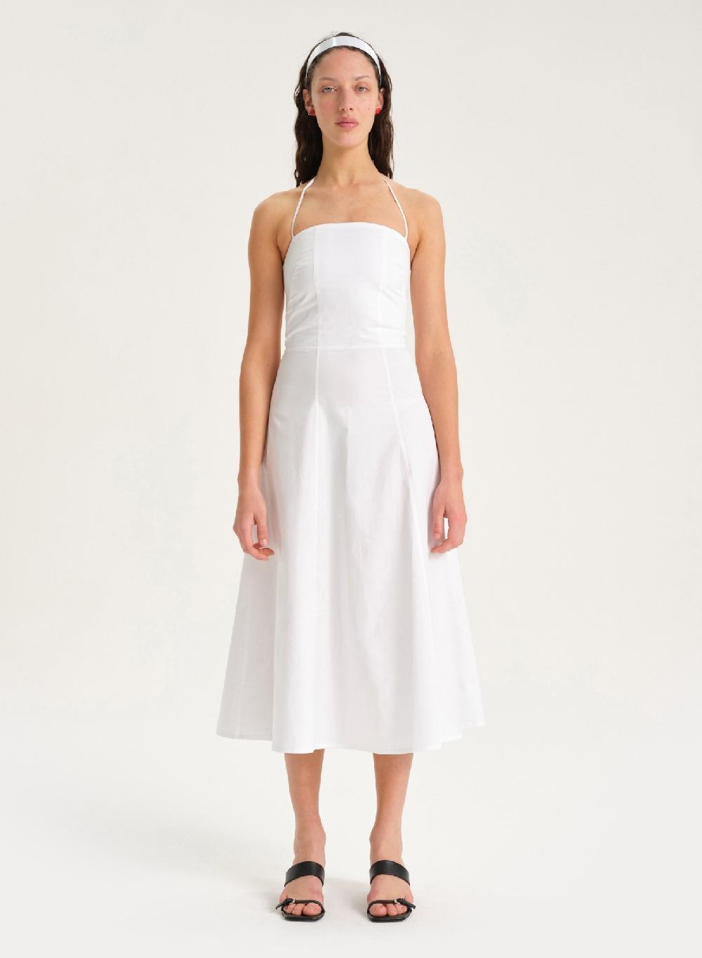 Etiqueta negra Vestido strapless poplin Tienda