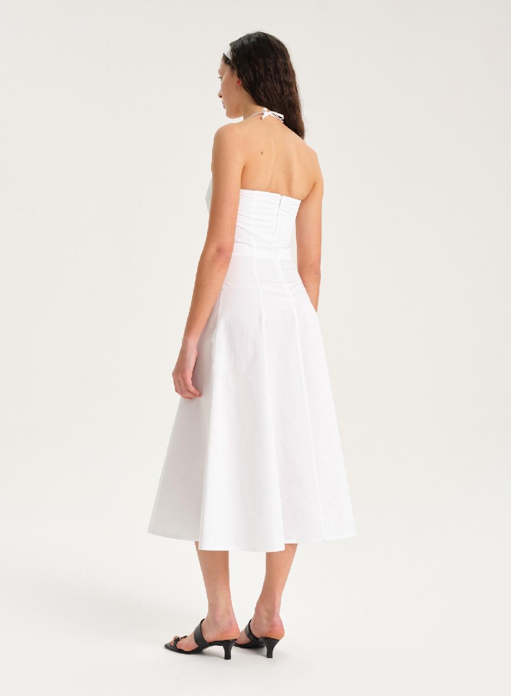 Etiqueta negra Vestido strapless poplin Tienda