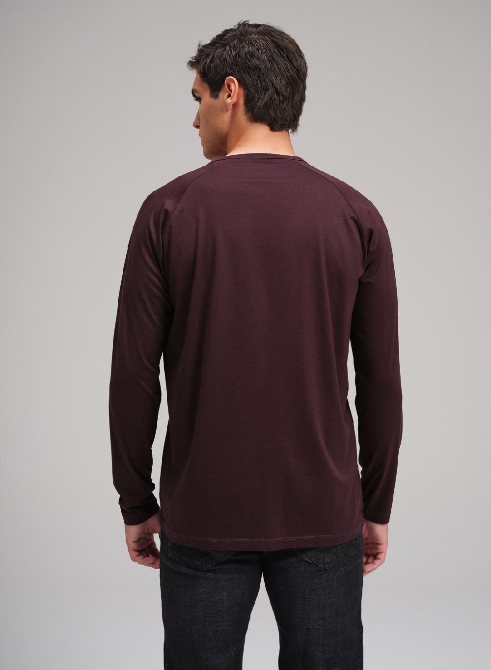 Etiqueta negra Remera raglan cuello U manga larga luxury Liquidación