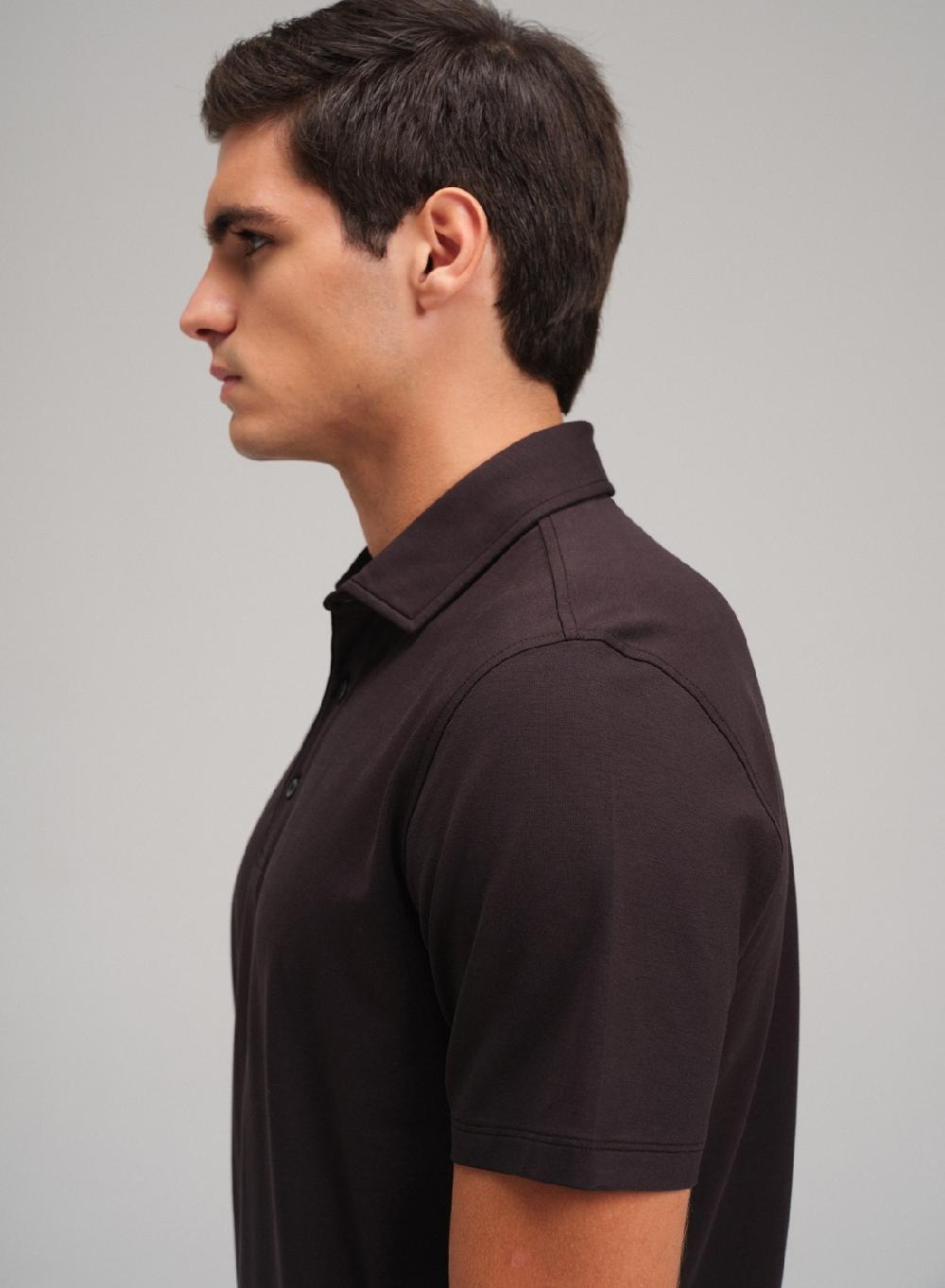 Etiqueta negra Chomba algodon spandex Tienda de fábrica