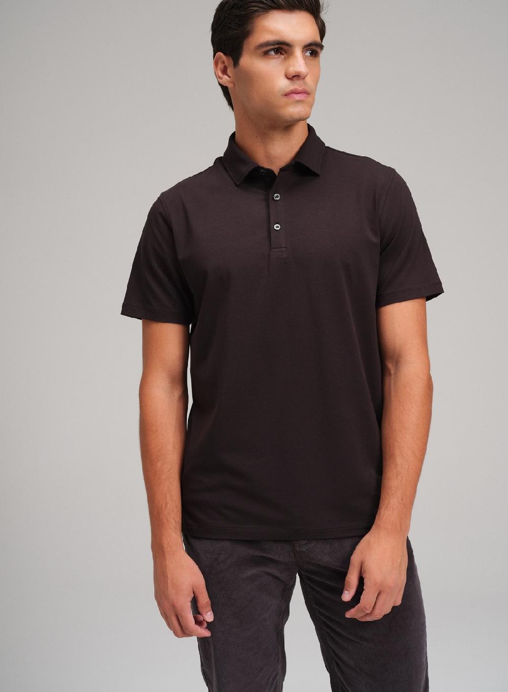 Etiqueta negra Chomba algodon spandex Tienda de fábrica