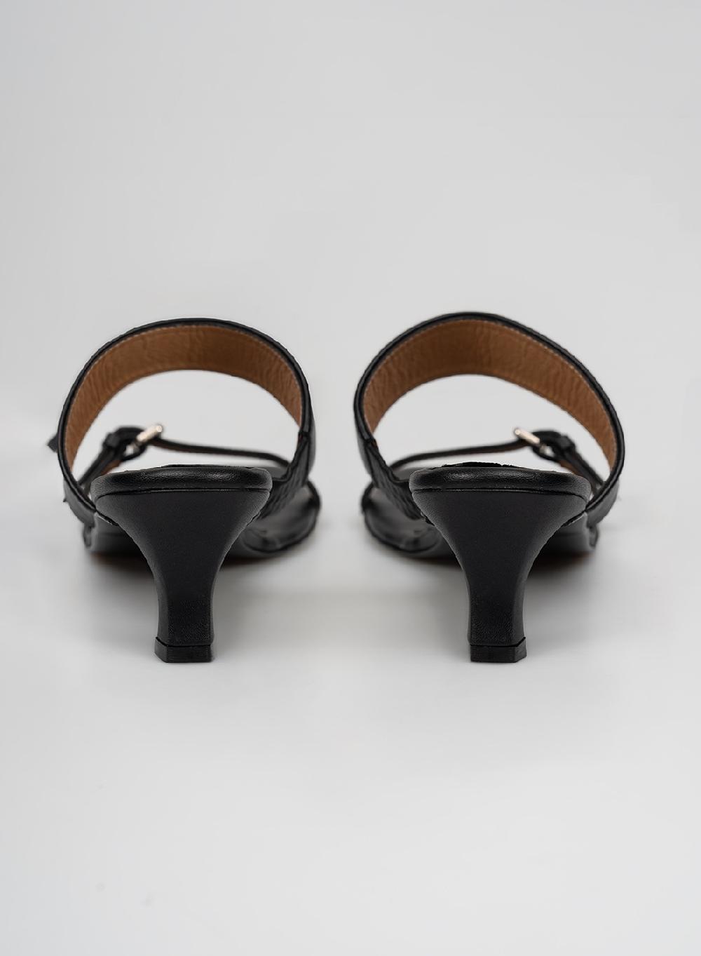 Etiqueta negra Sandalia Tiras Outlet