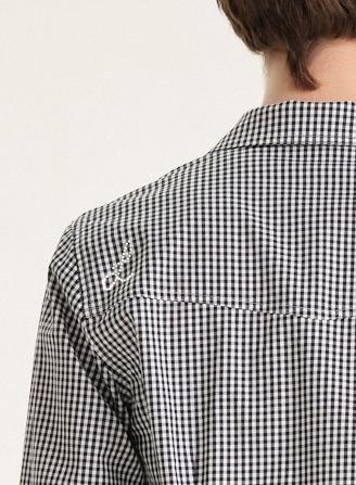 Etiqueta negra Camisa poplin Venta caliente
