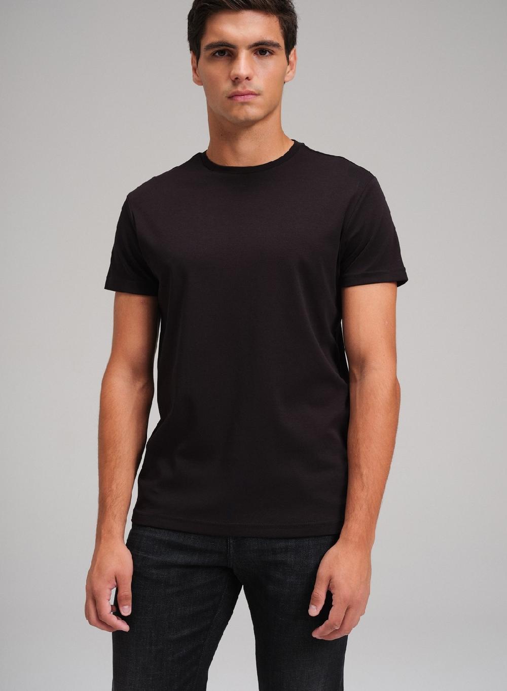 Etiqueta negra Remera cuello U liquid cotton Promoción por tiempo limitado