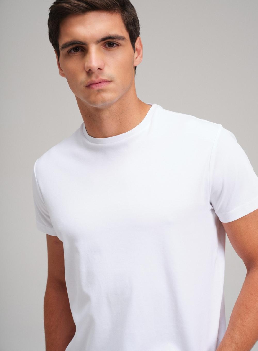 Etiqueta negra Remera cuello U liquid cotton Oferta especial de fábrica