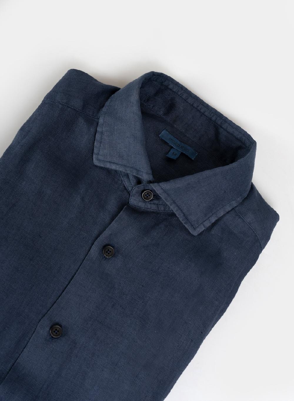 Etiqueta negra Camisa Lino Garment DYE Made in Italy Envío gratis