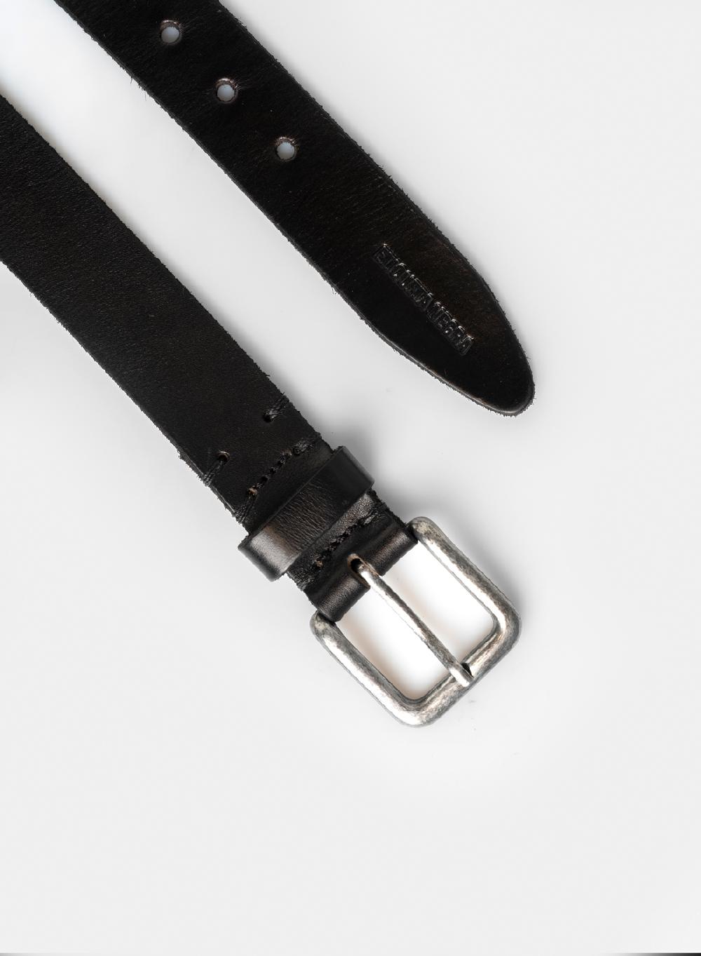 Etiqueta negra Cinturon vintage hebilla plata Descuentos del mes