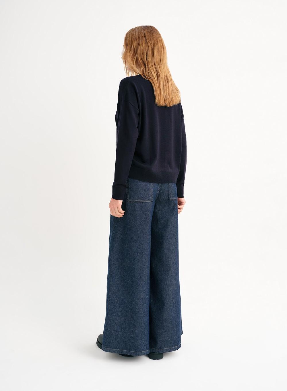 Etiqueta negra Sweater amplio merino Rebajas de fin de temporada