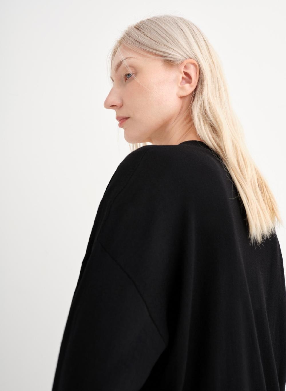 Etiqueta negra Sweater V amplio merino Venta caliente