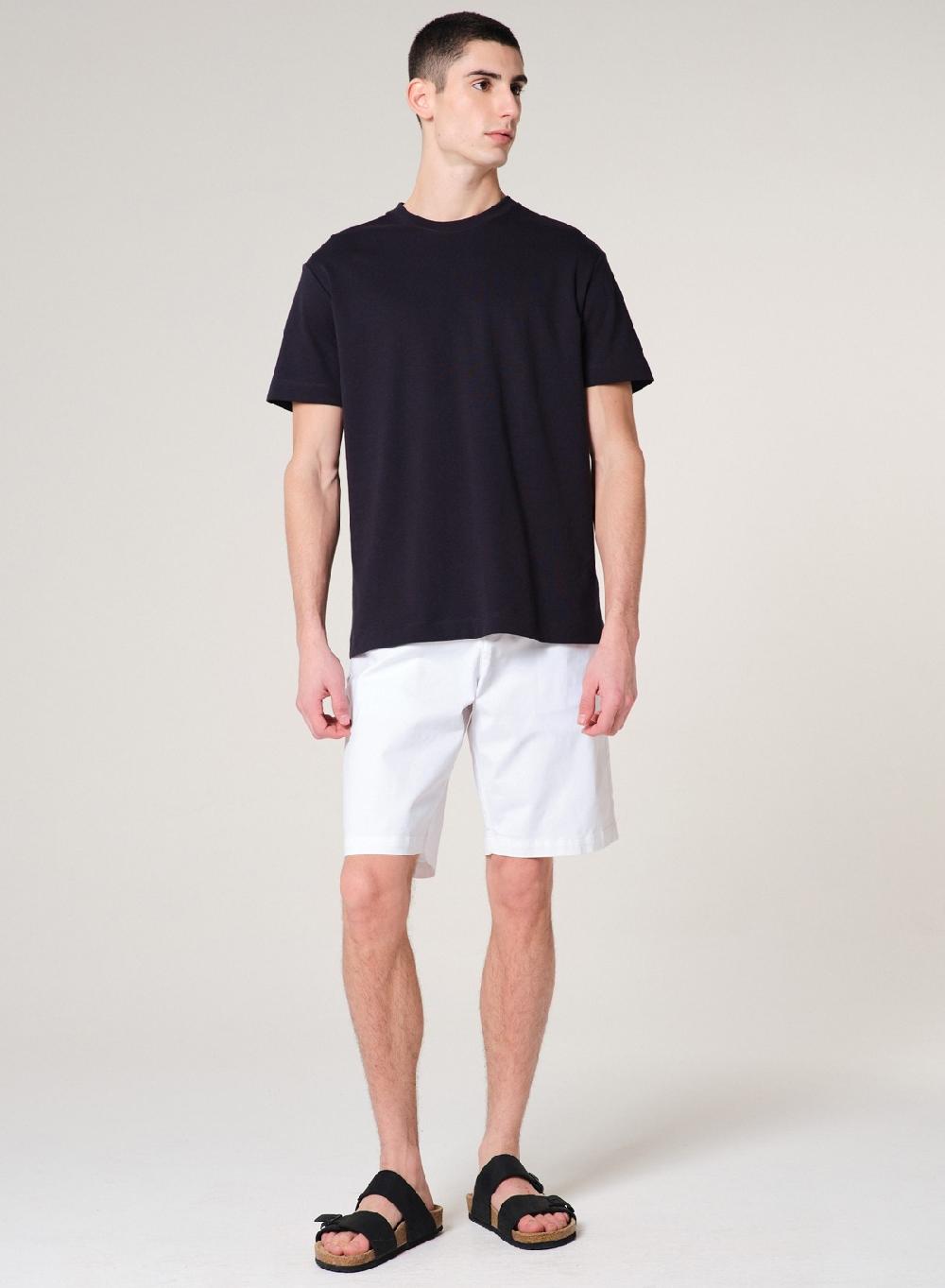 Etiqueta negra Bermuda gabardina garment dye Gran oferta