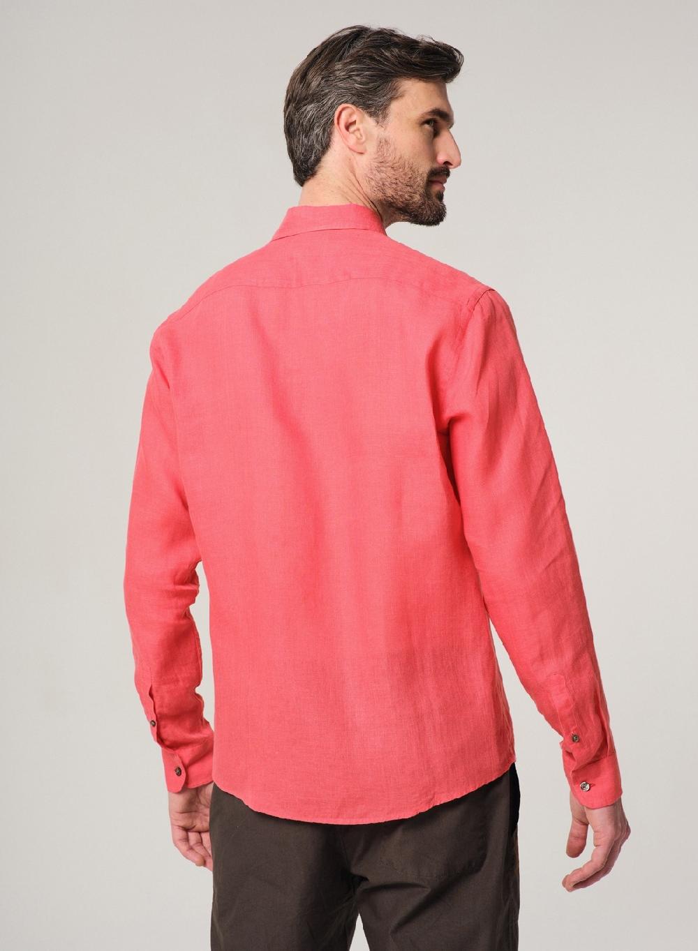 Etiqueta negra Camisa lino lavado Rebajas online