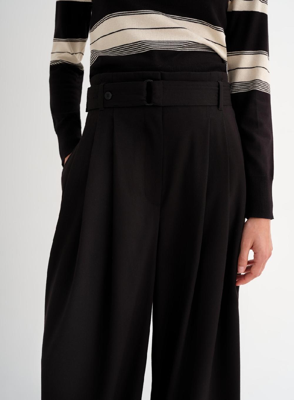 Etiqueta negra Pantalon cinturon formal Oferta especial