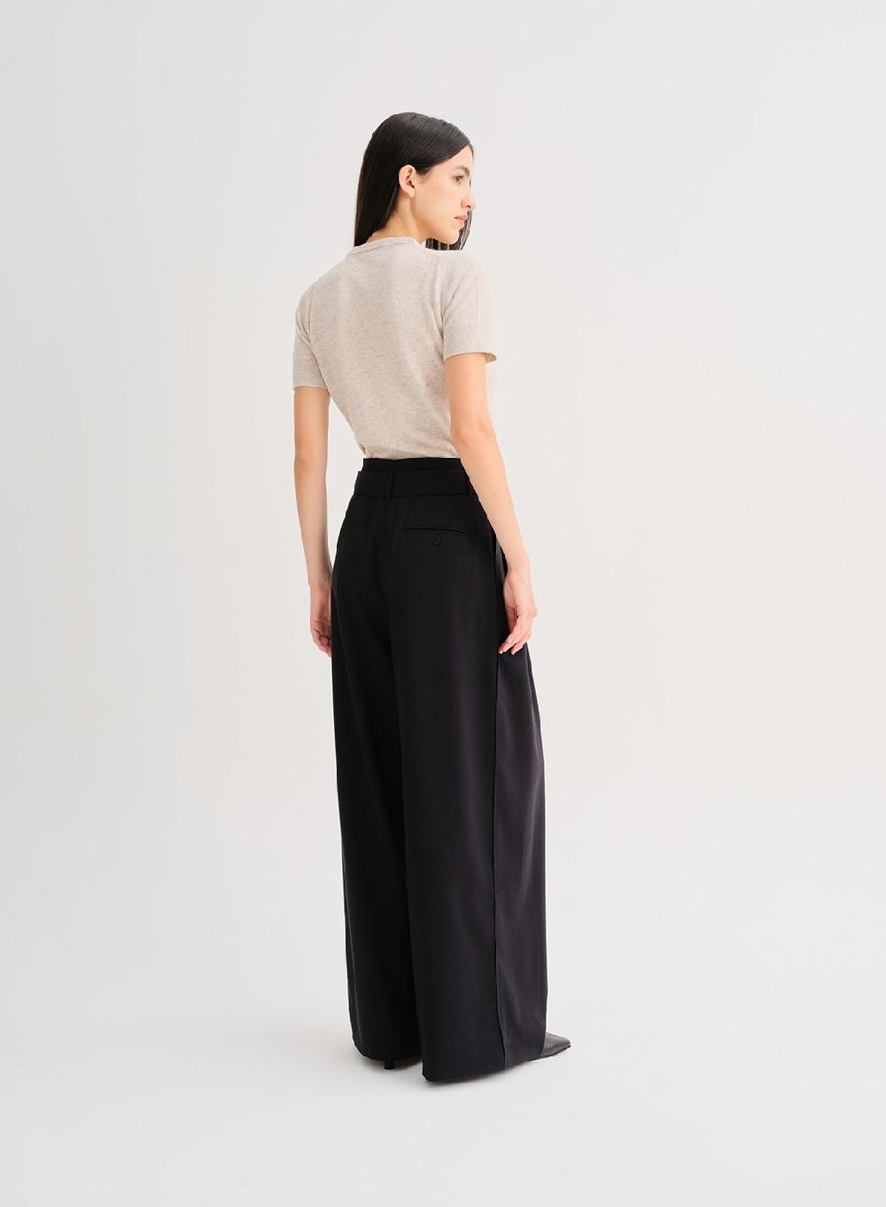 Etiqueta negra Pantalon cinturon formal Envío gratis
