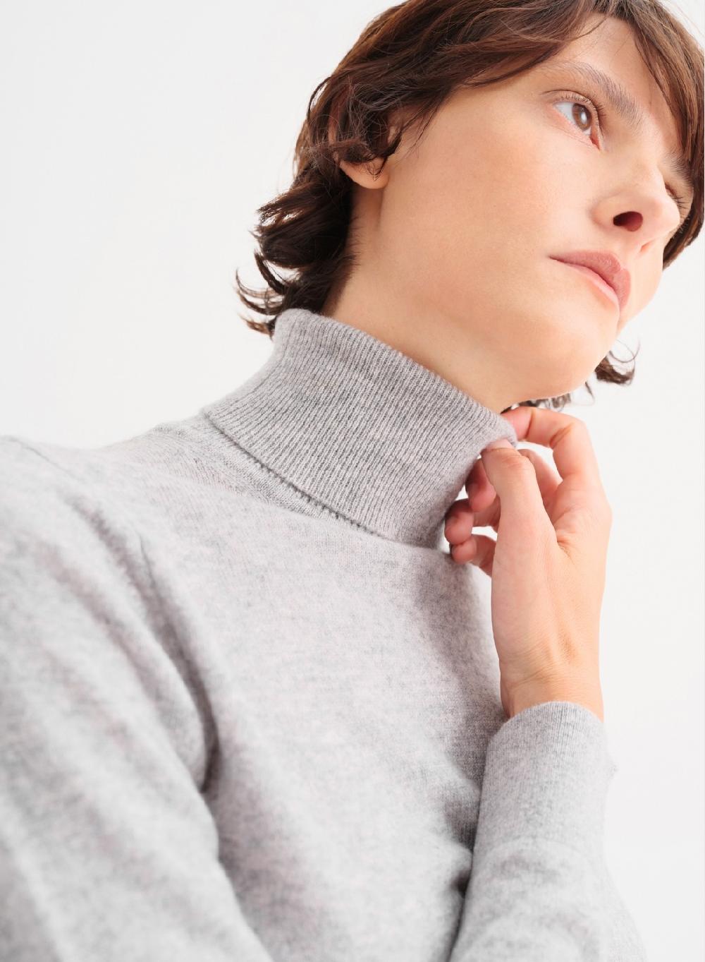 Etiqueta negra Polera tejida lana cashmere Última moda