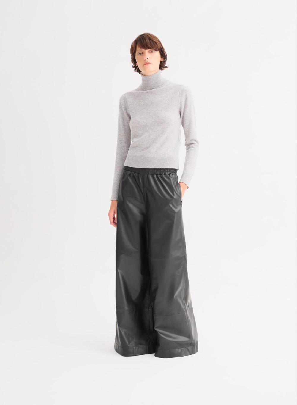 Etiqueta negra Polera tejida lana cashmere Última moda