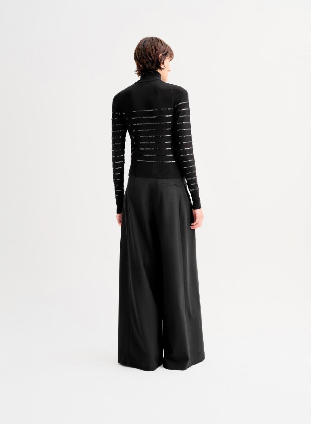 Etiqueta negra Polera tejida marinera Ofertas especiales