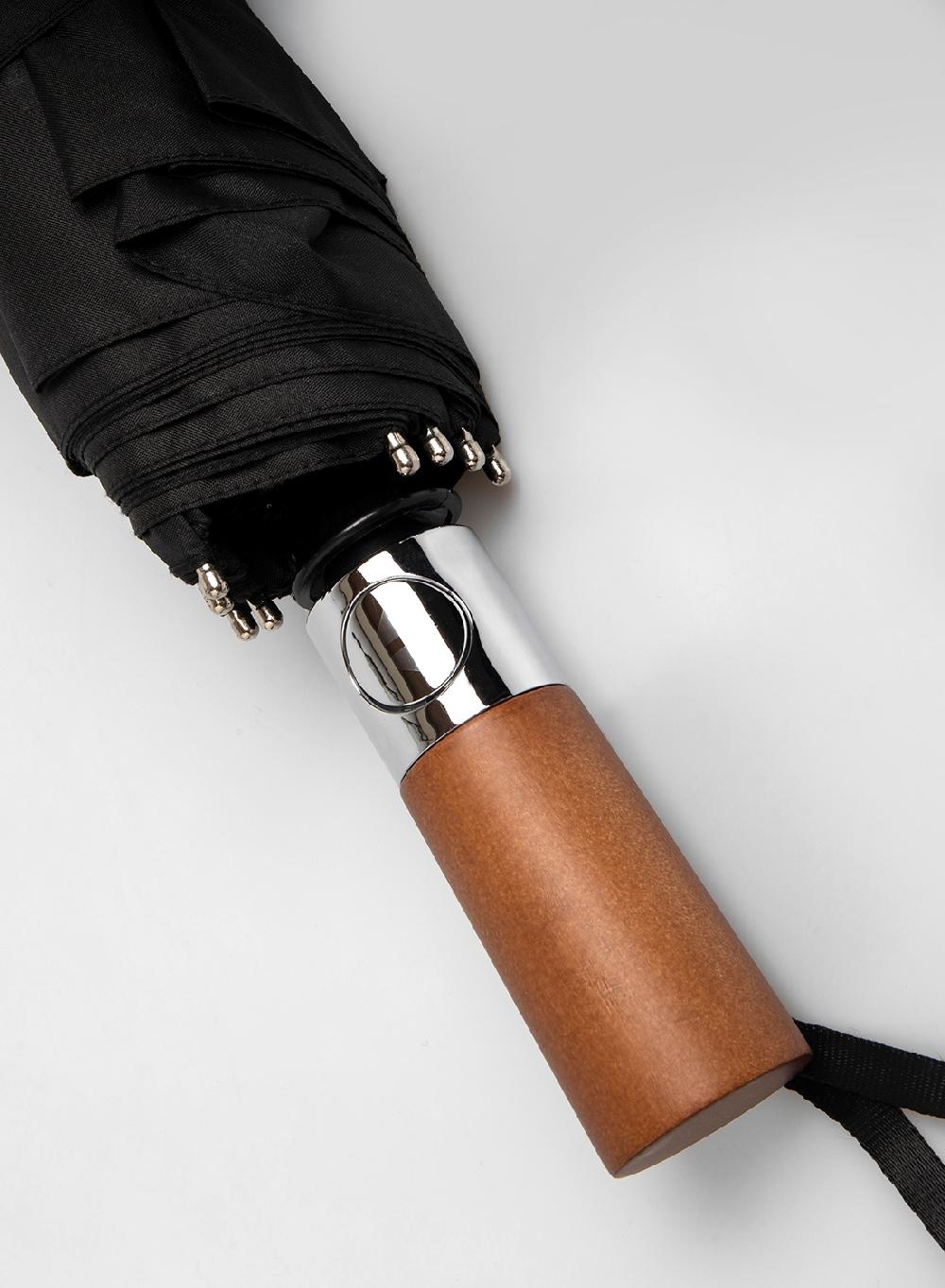 Etiqueta negra Paraguas automatico madera Outlet