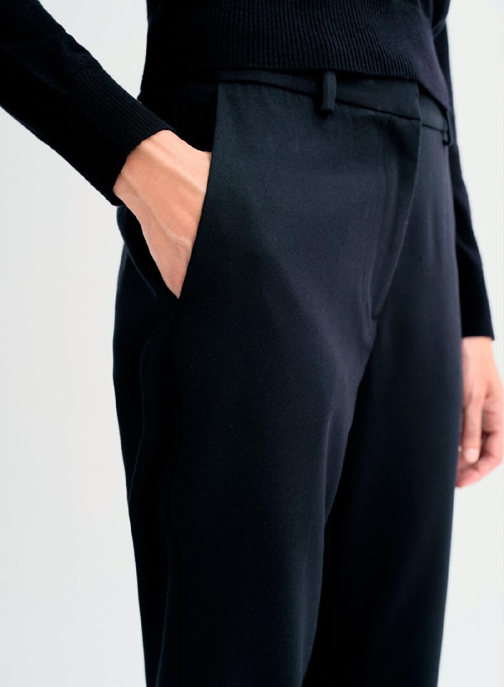 Etiqueta negra Pantalon sastre formal Ventas relámpago
