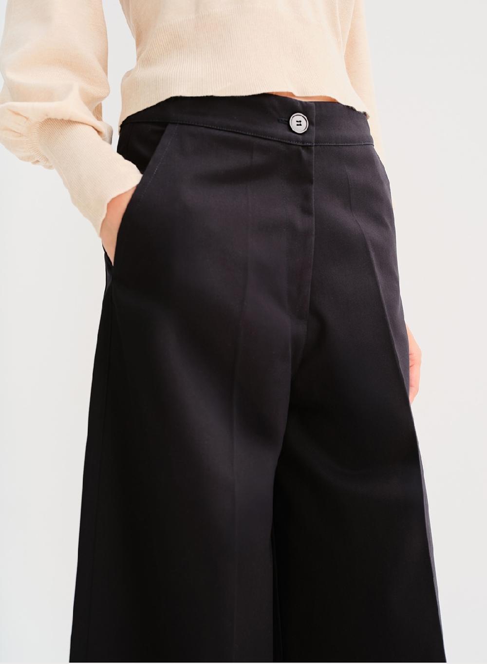 Etiqueta negra Pantalon ancho Mejor oferta