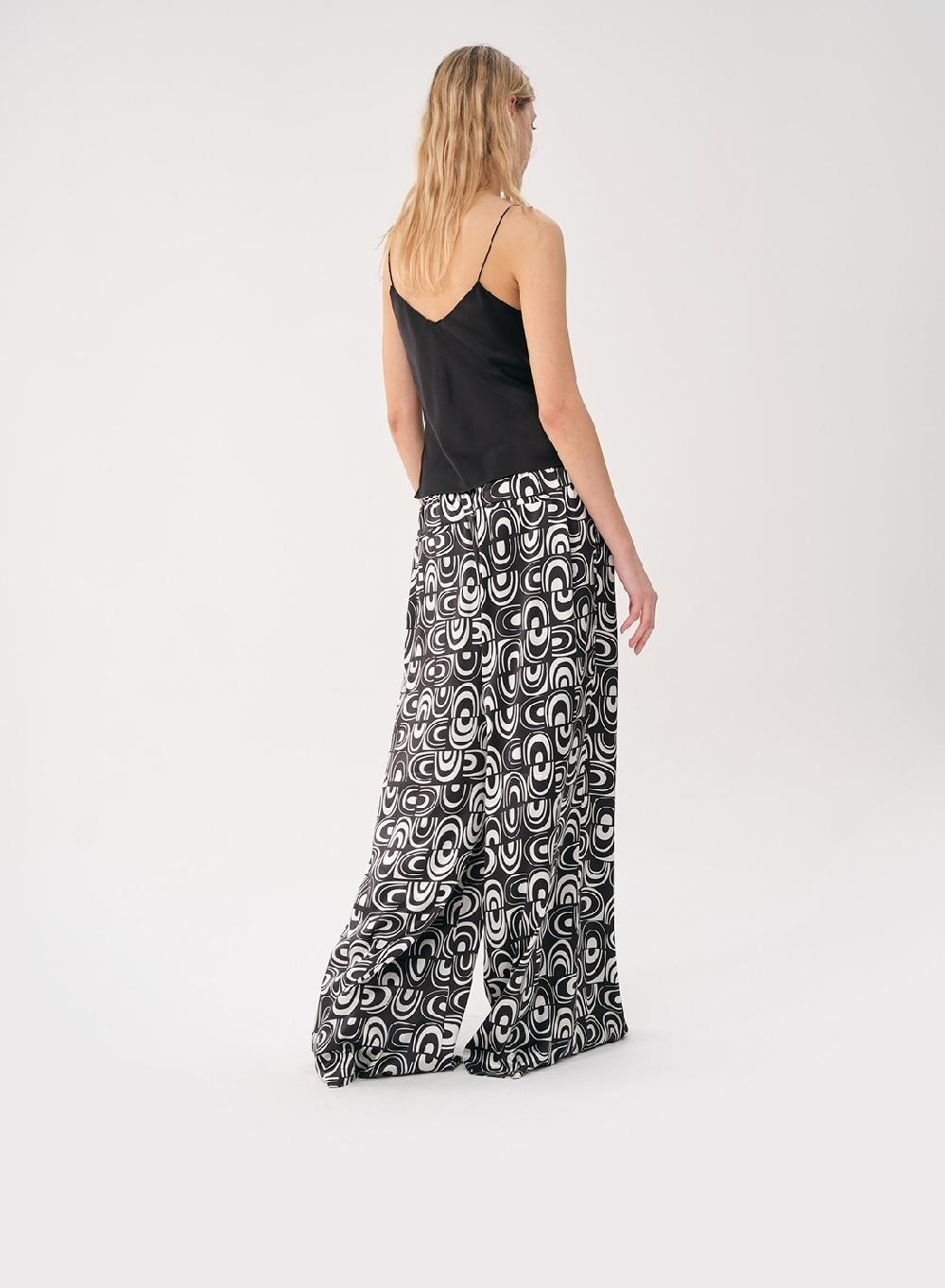 Etiqueta negra Pantalon pijama estampa seda Último día