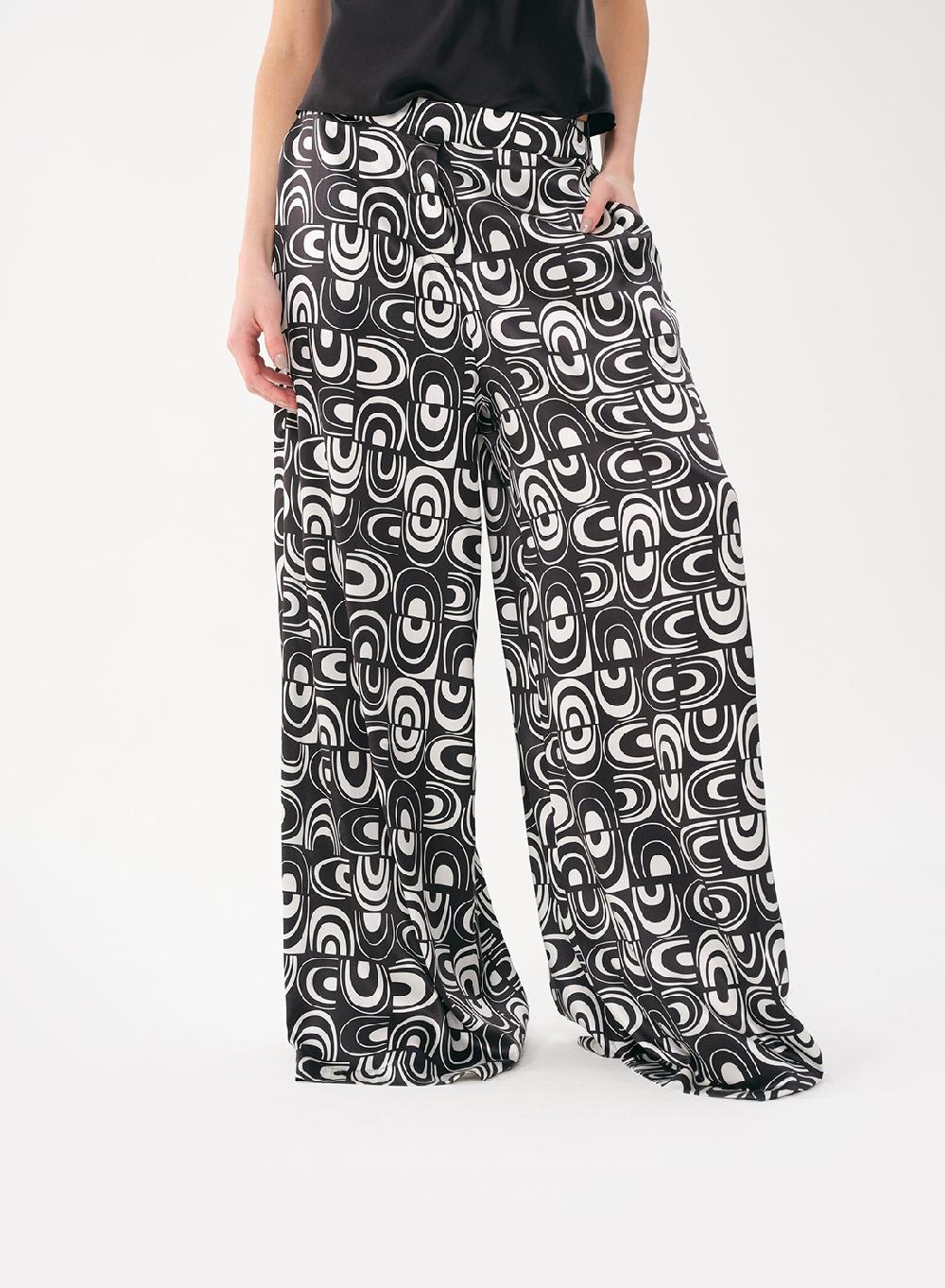 Etiqueta negra Pantalon pijama estampa seda Último día