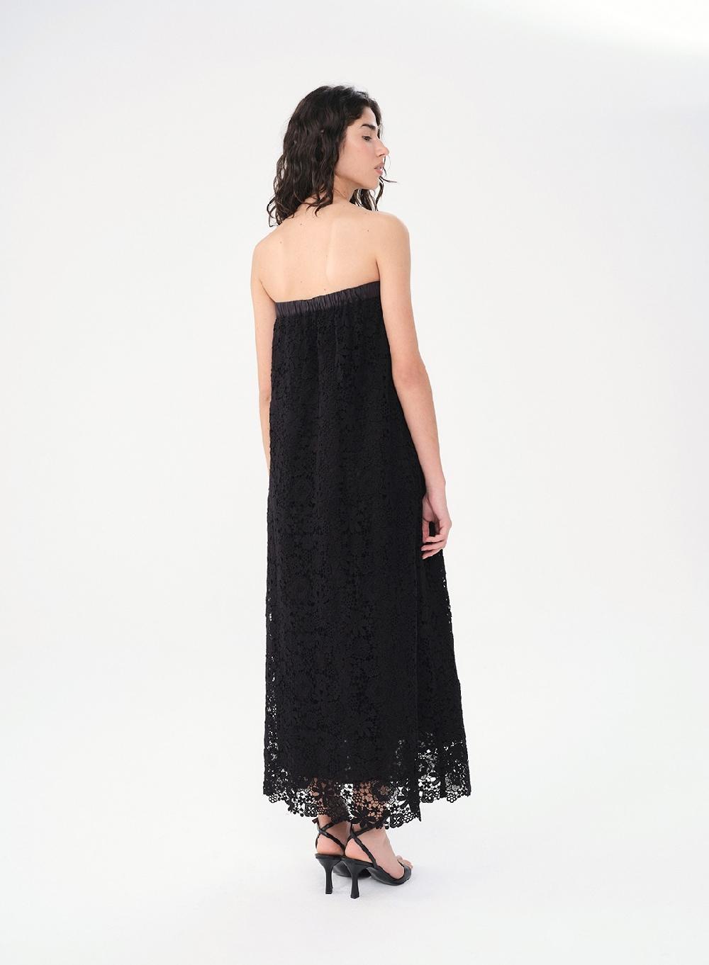 Etiqueta negra VESTIDO LARGO GUIPIURE Solo hoy
