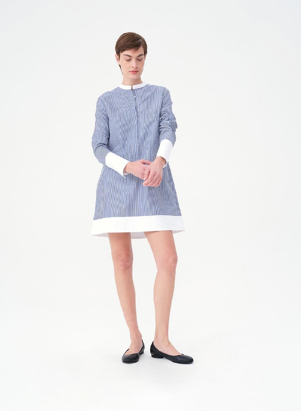 Etiqueta negra Vestido corto rayado Oferta exclusiva