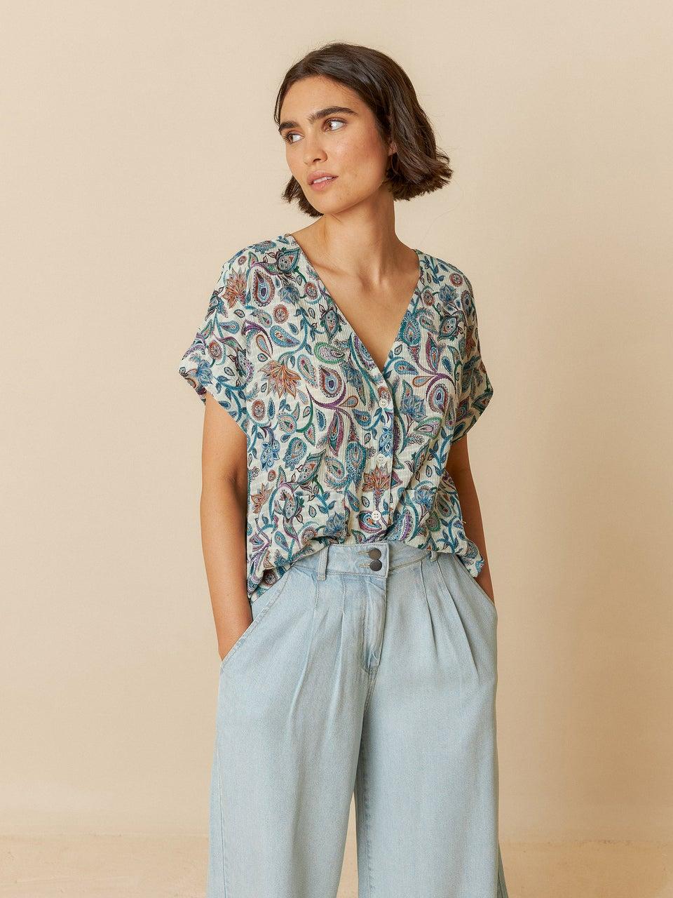 Indi & cold CAMISA CROP PASLEY Tienda