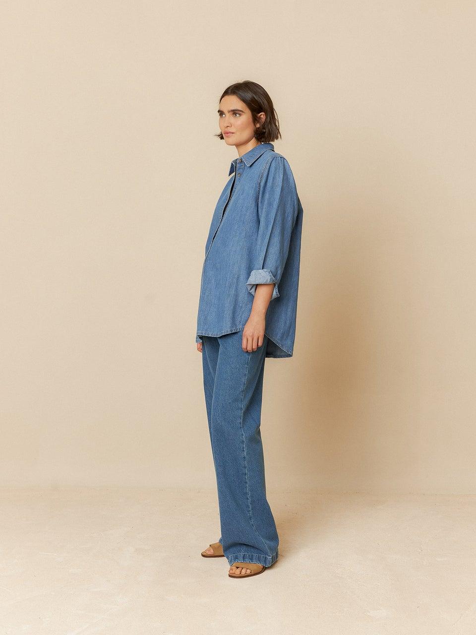 Indi & cold SOBRECAMISA DENIM MASCULINA Ofertas
