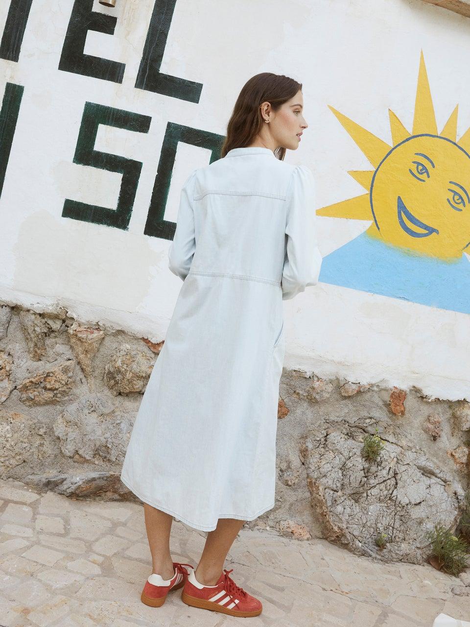 Indi & cold VESTIDO DENIM LAVADO Liquidación