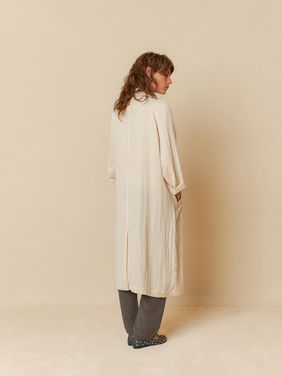 Indi & cold TRENCH FLUÍDO SATINADO Tienda de fábrica
