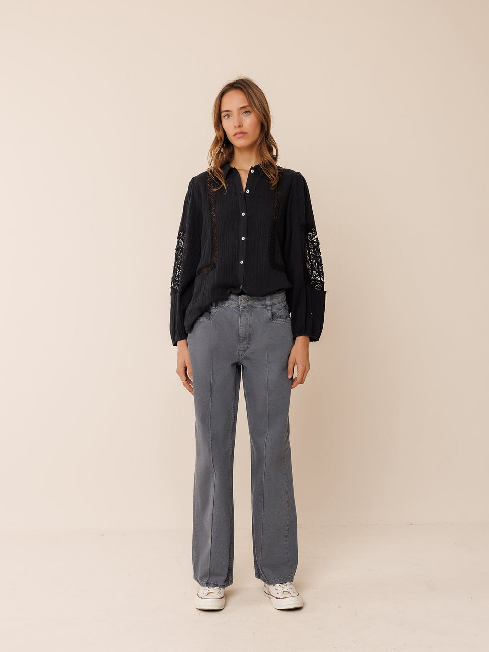 Indi & cold PANTALÓN SARGA WIDE LEG Precio de fábrica