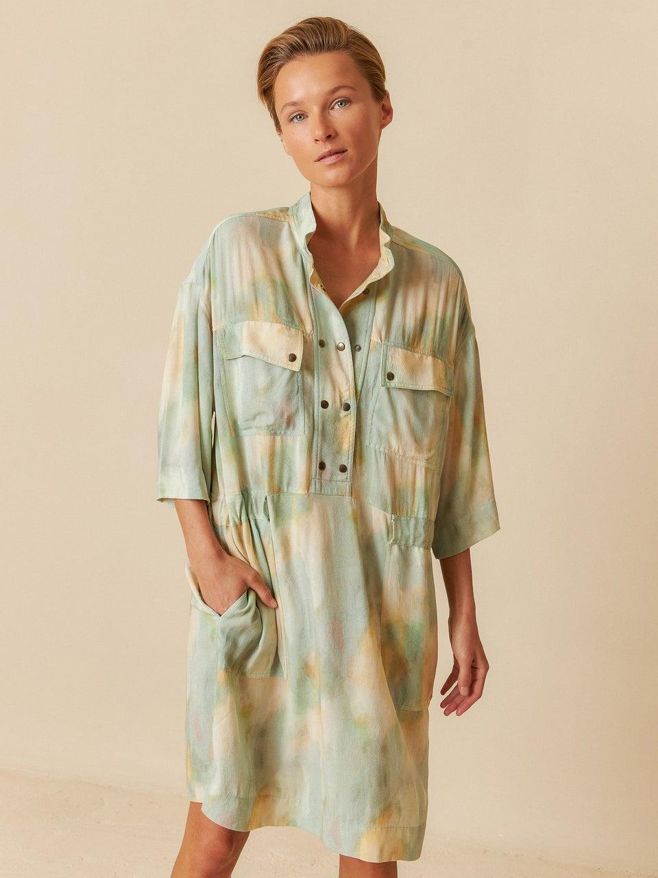 Indi & cold VESTIDO PRINT ACUARELA Oferta especial de fábrica