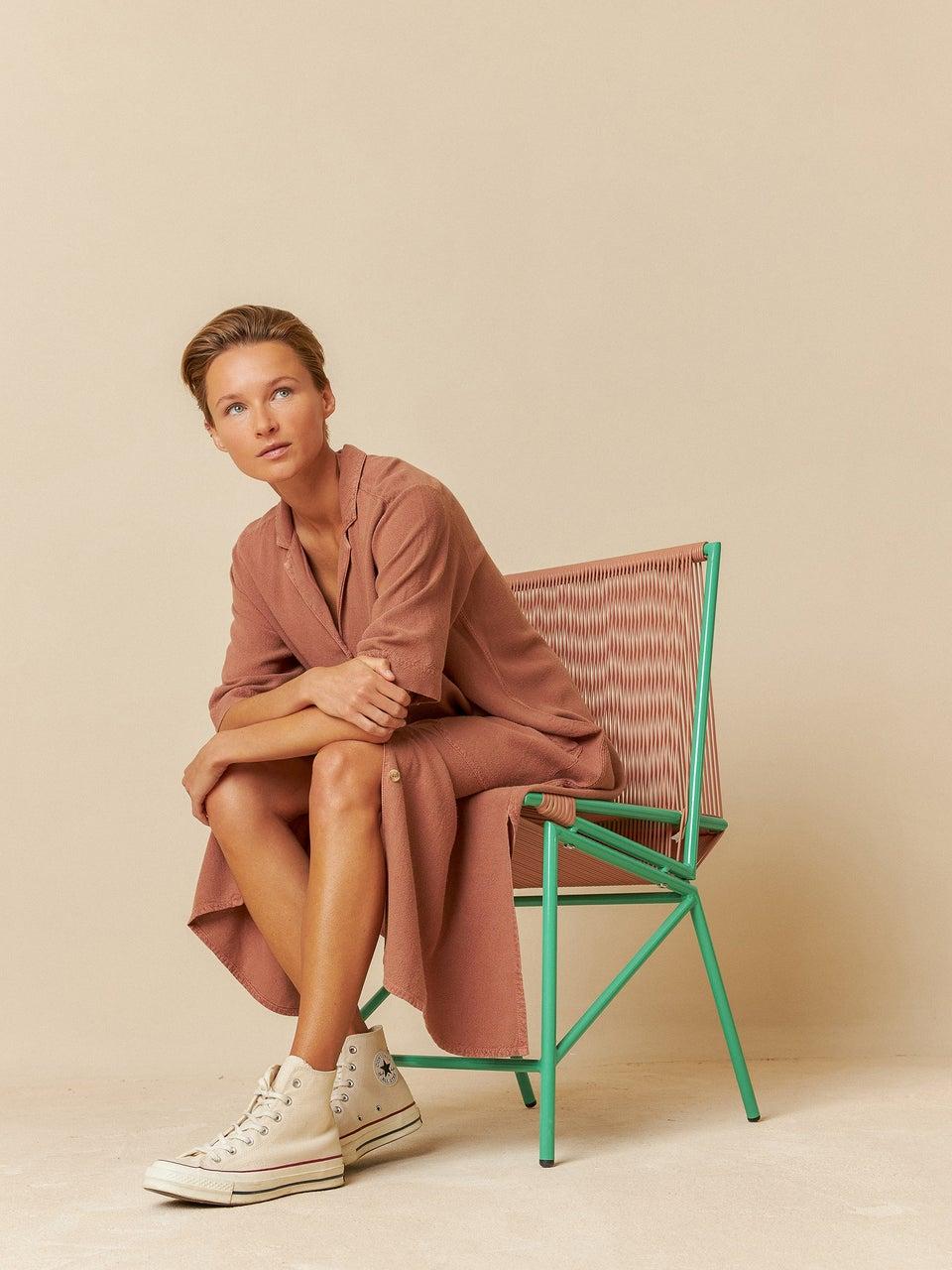 Indi & cold VESTIDO VISCOSA LINO Rebajas de fábrica