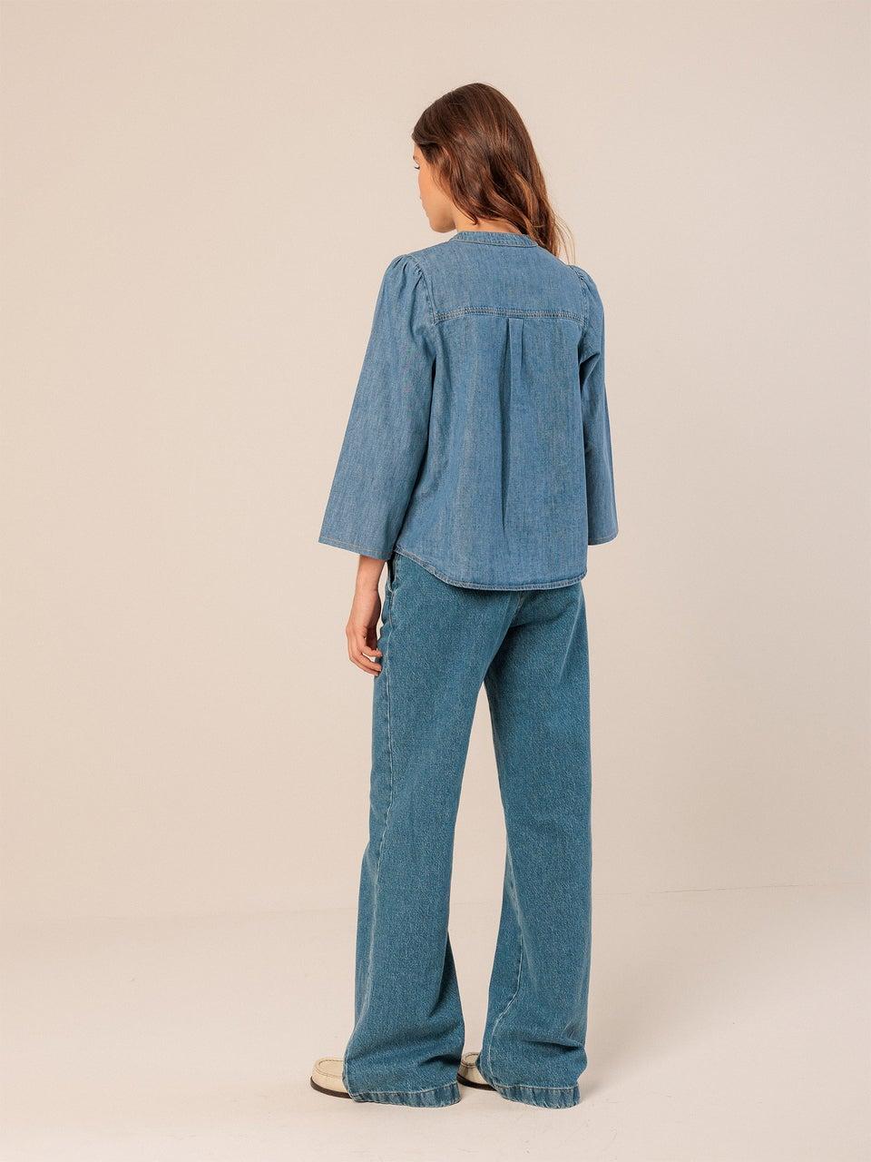 Indi & cold CAMISA DENIM CUELLO MAO Rebajas top